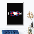 Плакат-постер для британской вечеринки "LONDON" 2 размера без рамки (04095)