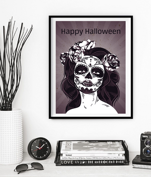 Постер на Хелловін "Catrina skull" 2 розміри (02059) 02059 фото
