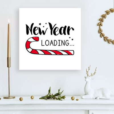 Новогодний декор - табличка для украшения интерьера дома "New Year Loading..." (04174) 04174 фото