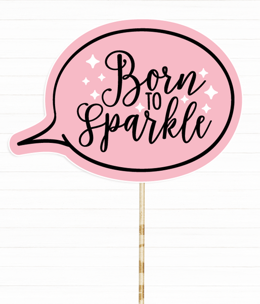 Табличка для фотосессии "BORN TO SPARKLE" G7 фото