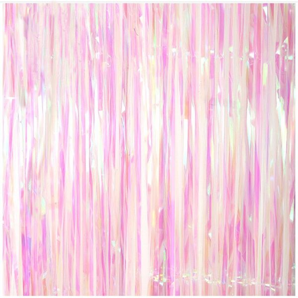 Фото-фон - шторка з фольгою голографічна рожева 1х2 метри (FON-011) FON-011 фото