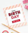 Поздравительная открытка на день рождения "Happy birthday to you!"