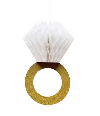 Гофро-шарик бумажный "Бриллиант" золотой 30 см (BR02304) BR02304 фото