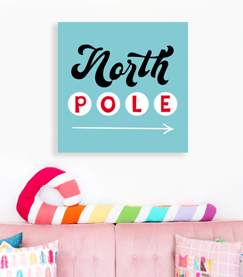 Новорічний декор - табличка для прикрашення інтер'єру будинку North Pole (04175) 04175 фото