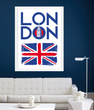 Плакат-постер для британской вечеринки "LONDON" 2 размера без рамки (04096)