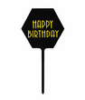 Топпер для торта "Happy birthday" черный (B9151) B9151 фото