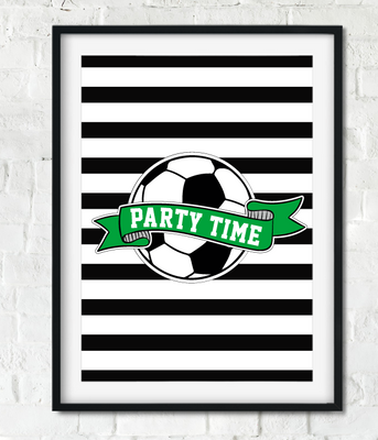 Постер для футбольной вечеринки Party Time 2 размера без рамки (F70076) F70076 фото