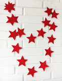 Бумажная гирлянда "Красные звезды" (2,5 метра) 40-58 фото