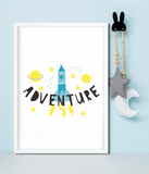 Постер для детской комнаты "Adventure" (2 размера) 01786 фото