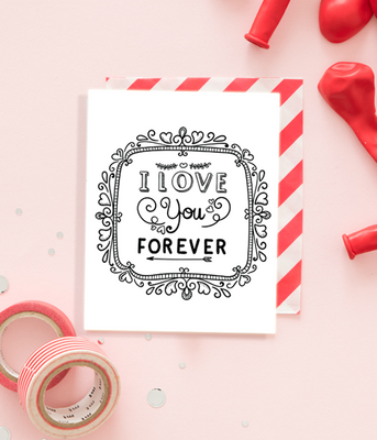 Открытка на день Святого Валентина "I love you forever" (01597) 01597 фото