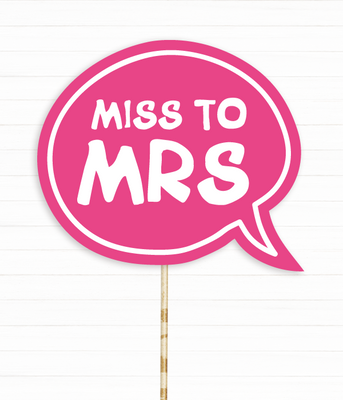 Табличка для фотосесії "Miss to MRS" (02990) 02990 фото