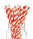 Паперові трубочки "Orange white stripes" (10 шт.) straws-52 фото 1