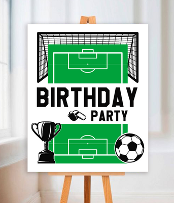 Постер-табличка з пластику для футбольної вечірки "Birthday Party" 40x50 см (F70081) F70081 фото