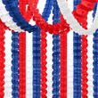Набор объемных бумажных гирлянд 3 шт красная, синяя и белая "Америка" 3 метра (AM3070)