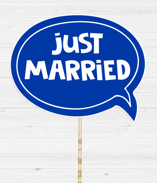 Табличка для фотосесії "Just married" 0241 фото