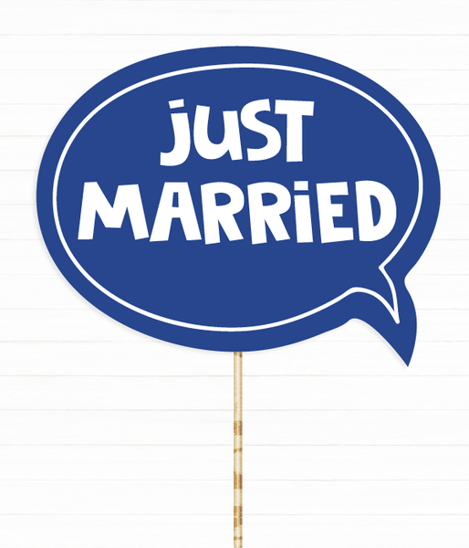 Табличка для фотосесії "Just married" (0241) 0241 фото
