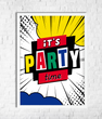 Постер для праздника супергероев "It's party time" (S41)