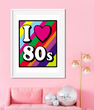 Постер для вечеринки "I love 80s" (2 размера)